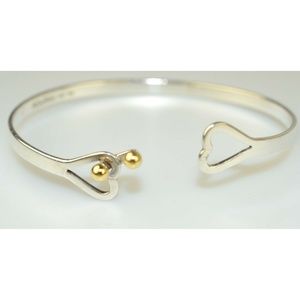 Vintage StefanBlake Sterling &18K Gold Bangle